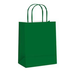 Sacola De Papel Liso Verde Escuro
