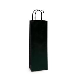 Sacola de Papel Liso Metalizado Fosco Preto
