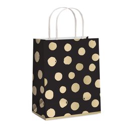 Sacola De Papel Big Ball Preto / Ouro
