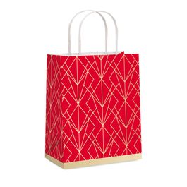 Sacola De Papel Stil  Vermelho e Ouro