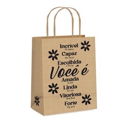 Sacola De Papel Palavra Viva Preto