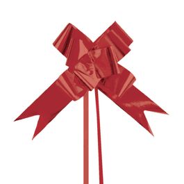 Laço Pronto Liso Metalizado Vermelho