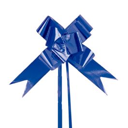 Laço Pronto Liso Metalizado Azul