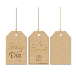 Tags De Para Com Hot Stamping Arabesque Pardo