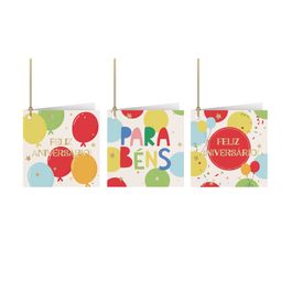 Tag Cartão Parabens Vermelho