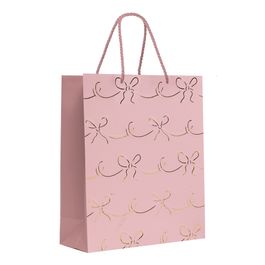 Sacola Premium Acabamento Especial Com Hot Stamping Laço Pink