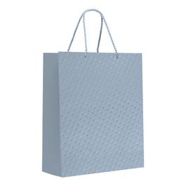 Sacola Premium Acabamento Especial Pontinhos Azul