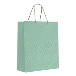 Sacola Premium Acabamento Especial Pontinhos Verde