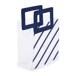 Sacola Pvc Alça Retangular Vocé É Muito Especial Azul e Ouro