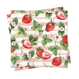 Guardanapo De Papel Morangos Vermelho