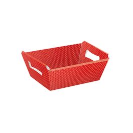 Cesta de Cartão Cristalino Vermelho