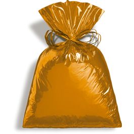Saco para Presente Metal Liso Laranja