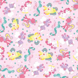 Saco para Presente Perol Unicórnio Baby Colorido