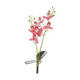 Haste Orquídea Cymbidium C/Folhas X8 39cm - Pink