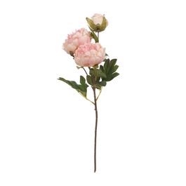 Haste Peônia X3 53cm - Rosa Claro