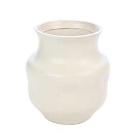Vaso Plástico Ampulheta Creme 23cm