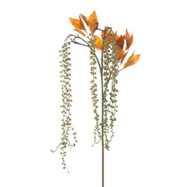 Pendente Sementes E Folhagens Pessego/Castanho 132cm