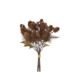 Ramalhete Sementes E Folhagens Marrom/Castanho 33cm