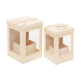 Caixa Com Visor Liso Kraft