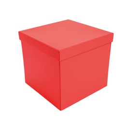 Caixa Quadrada Liso Vermelho